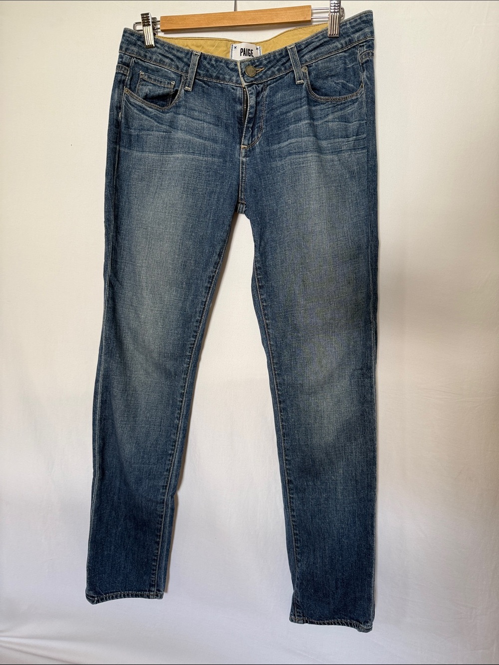 PAIGE denim - Jimmy Jimmy Skinny US29 Women's Medium Blue Straight Leg Jeans